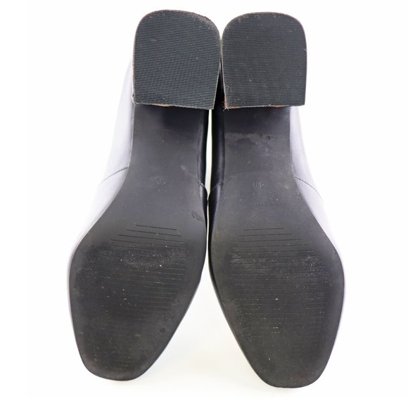 NWT Sol Sana Cecile Bootie Black Leather Ankle Boot Tortoise Heel 40 / 10 - Picture 9 of 12